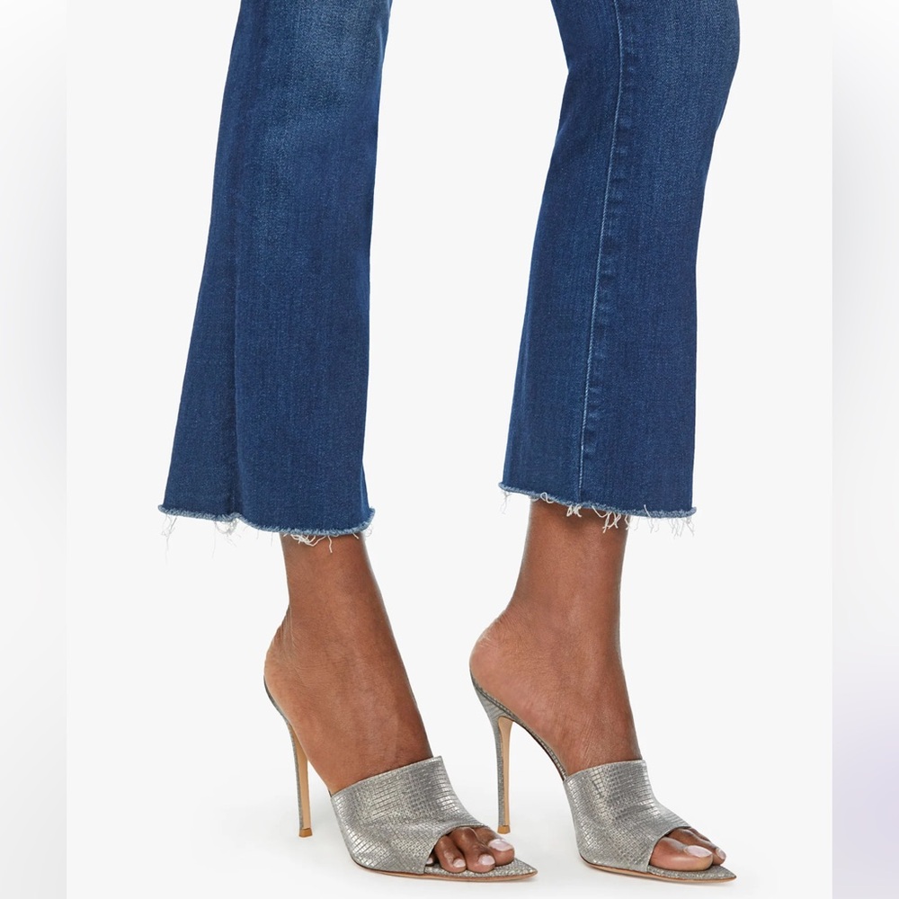 MOTHER Women's Boot Cut Jeans in Deep Blue Denim - Picture 7 of 9
